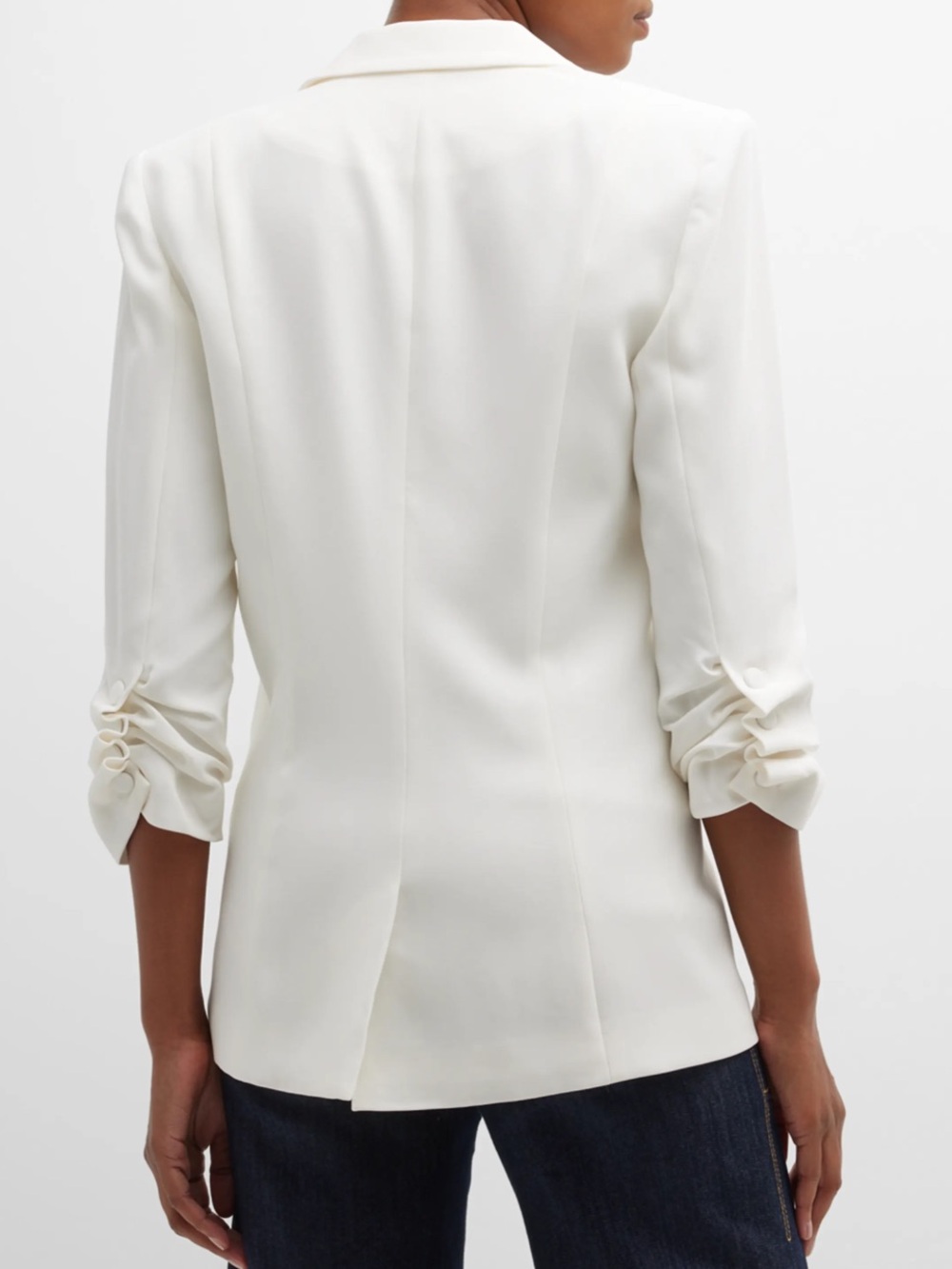 Cinq a Sept Khloe Crepe 3/4 Sleeve Blazer Size 2 - Picture 3 of 12